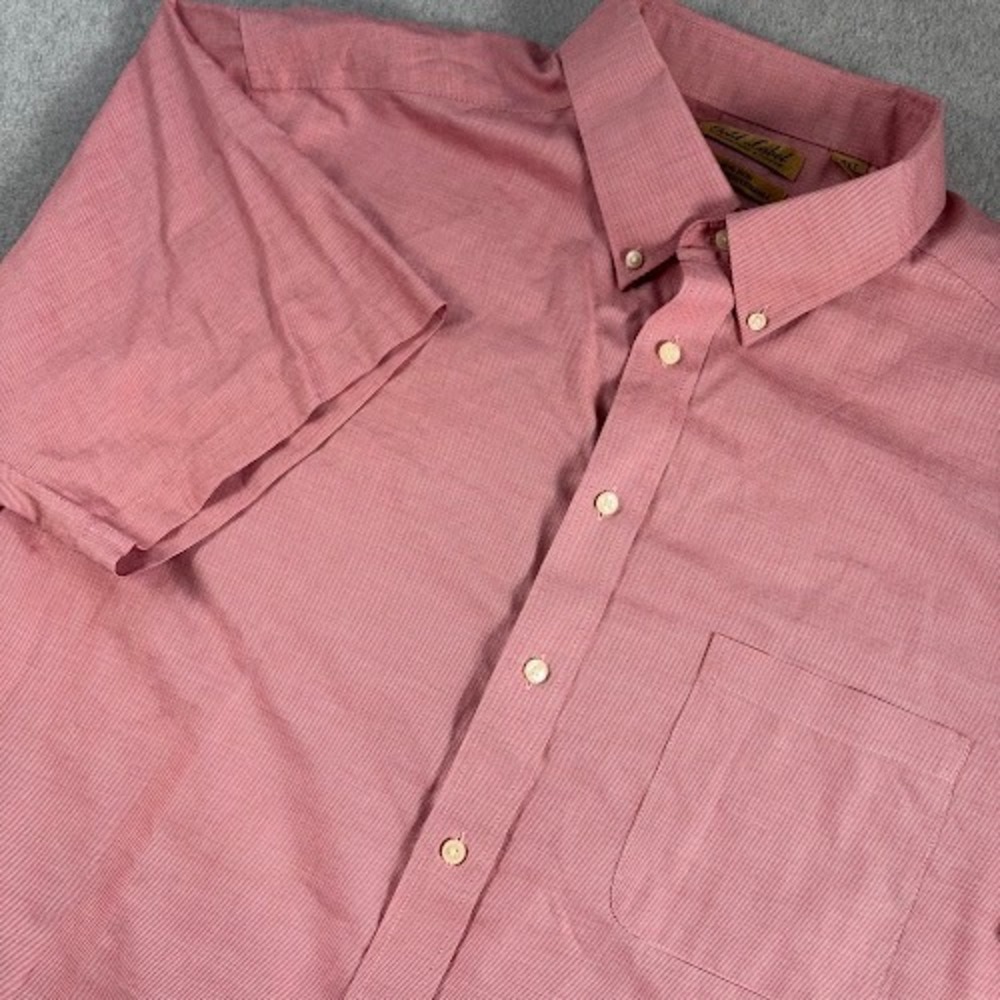 Roundtree & Yorke Gold Label Shirt Mens 3XT Red Micro-Check SS Non-Iron